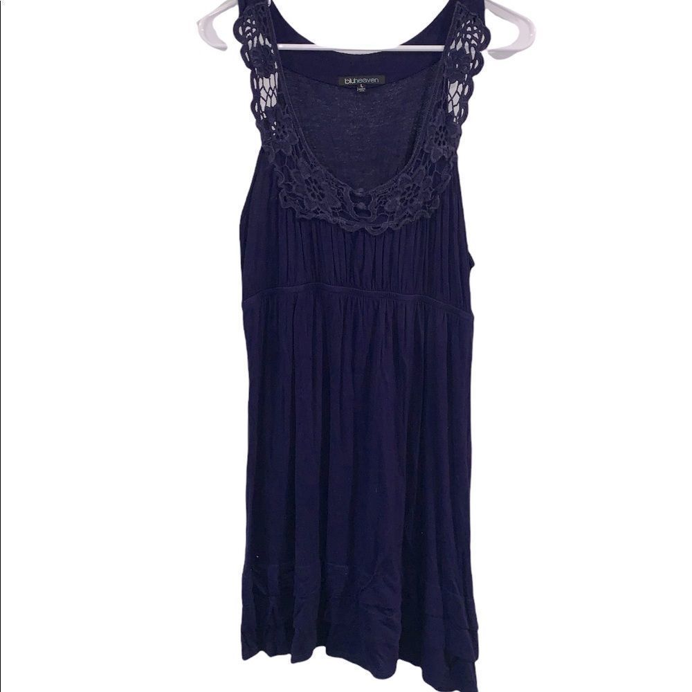 2 FOR $10 🛍🛍 Navy Color Blue Haven Dress Knee Length Size Large